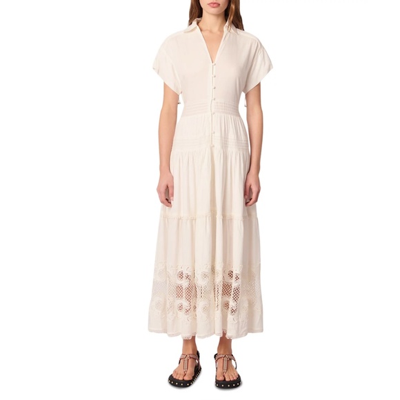 Roitine Embroidered Ruffled Maxi Dress - Picture 1 of 9